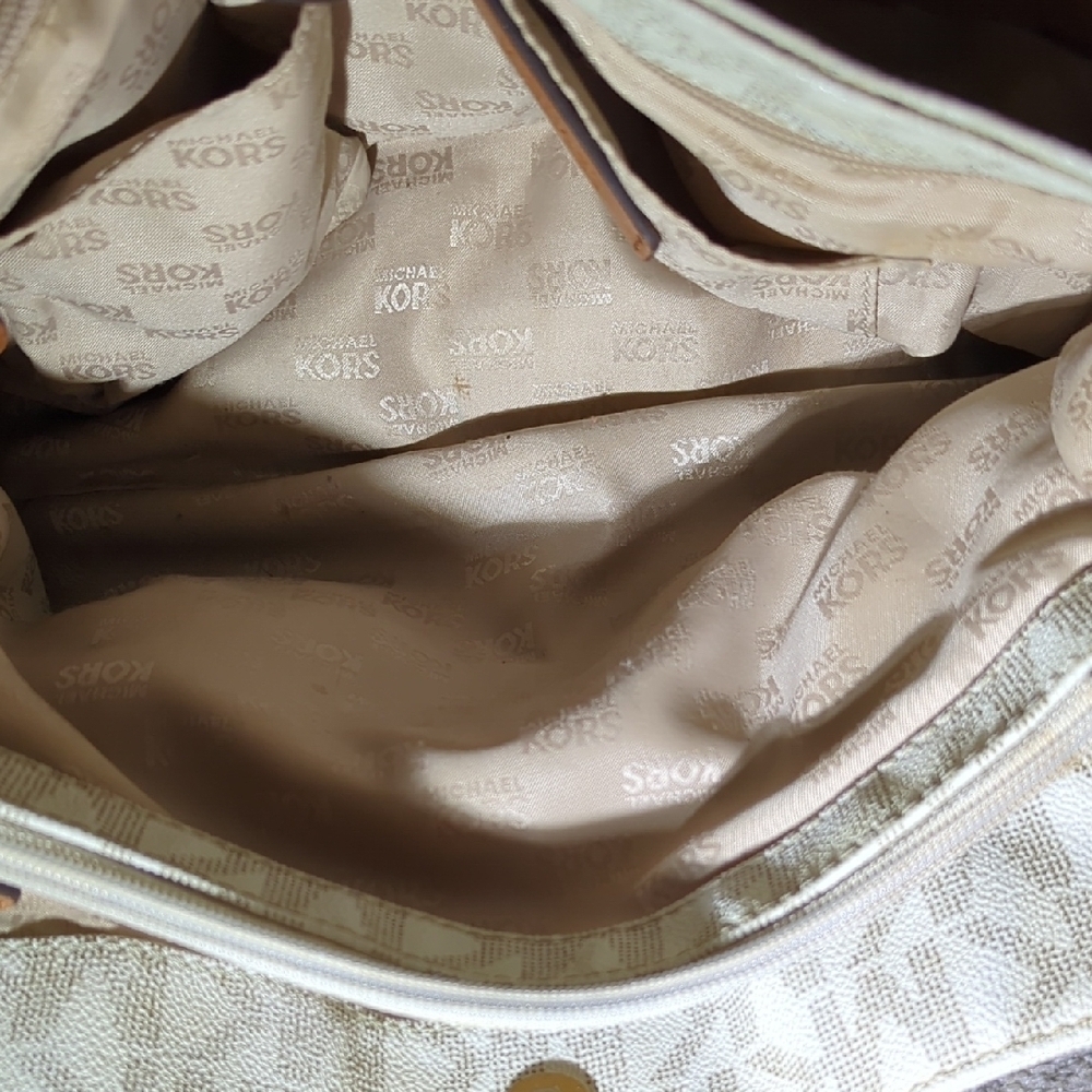 Michael Kors Cream and Tan Satchel - Picture 9 of 15